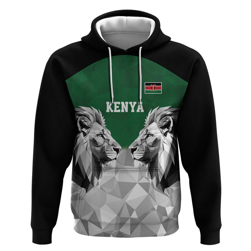 Kenya Rugby Custom Hoodie Green Kenyan 22-23 Motif LT9