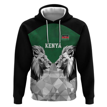 Kenya Rugby Custom Hoodie Green Kenyan 22-23 Motif LT9