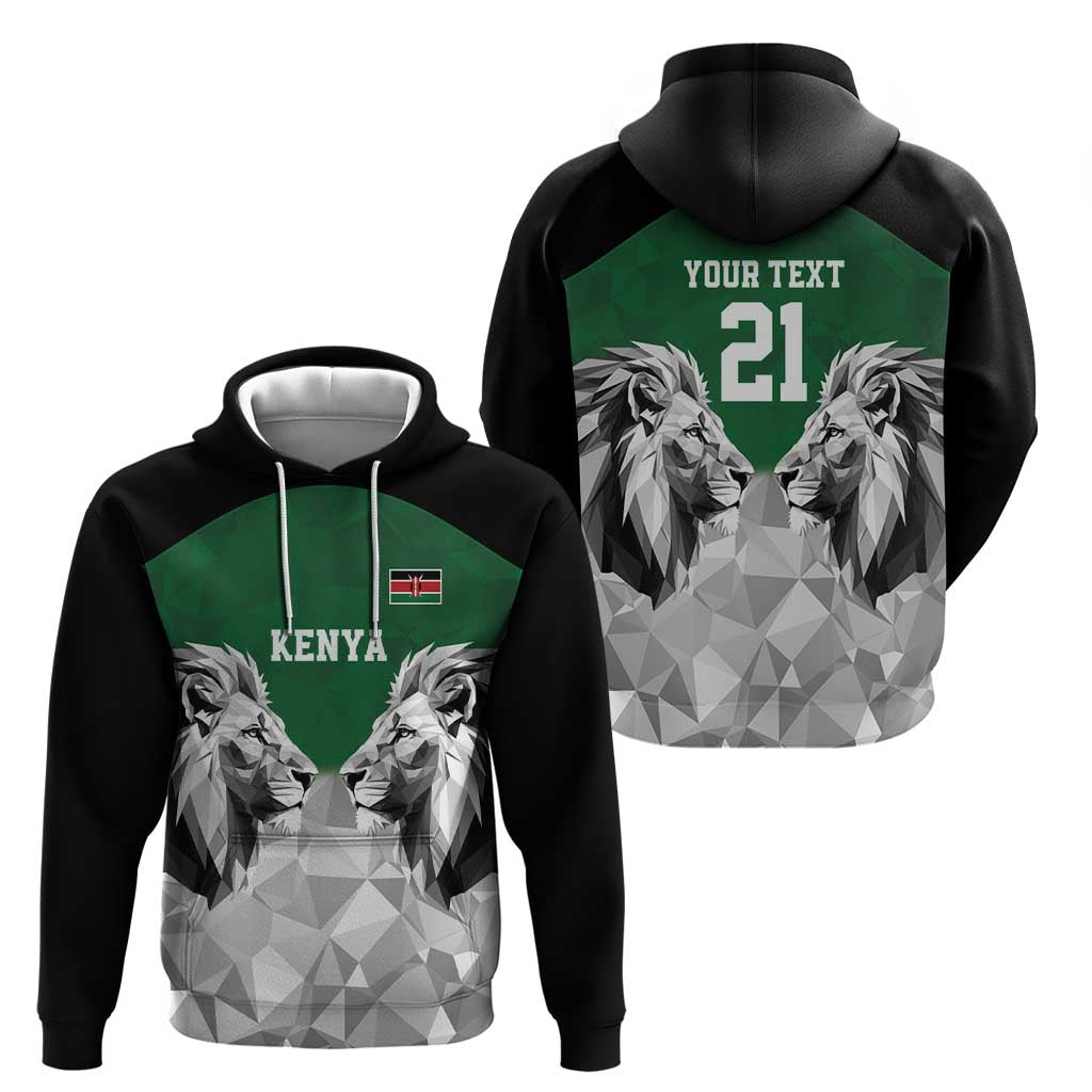 Kenya Rugby Custom Hoodie Green Kenyan 22-23 Motif LT9