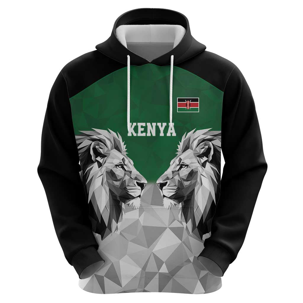 Kenya Rugby Custom Hoodie Green Kenyan 22-23 Motif LT9