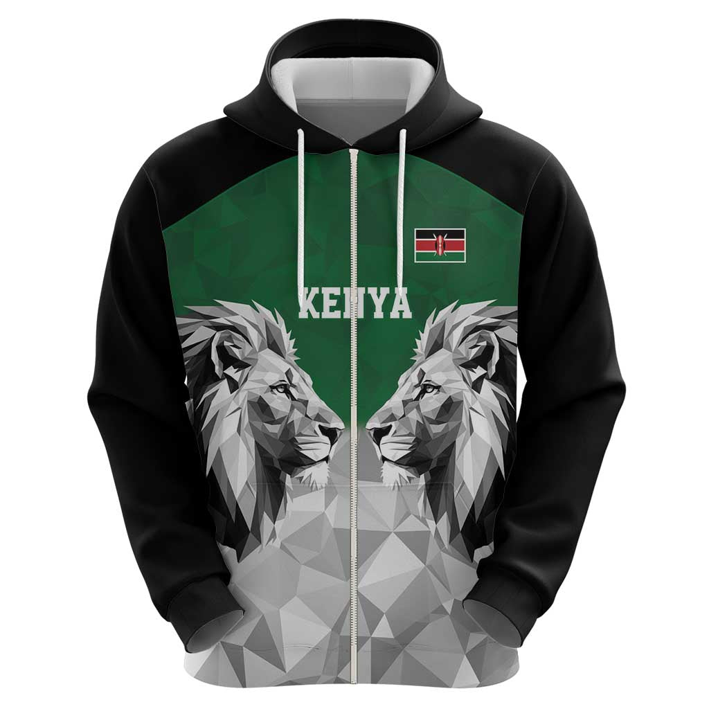 Kenya Rugby Custom Hoodie Green Kenyan 22-23 Motif LT9