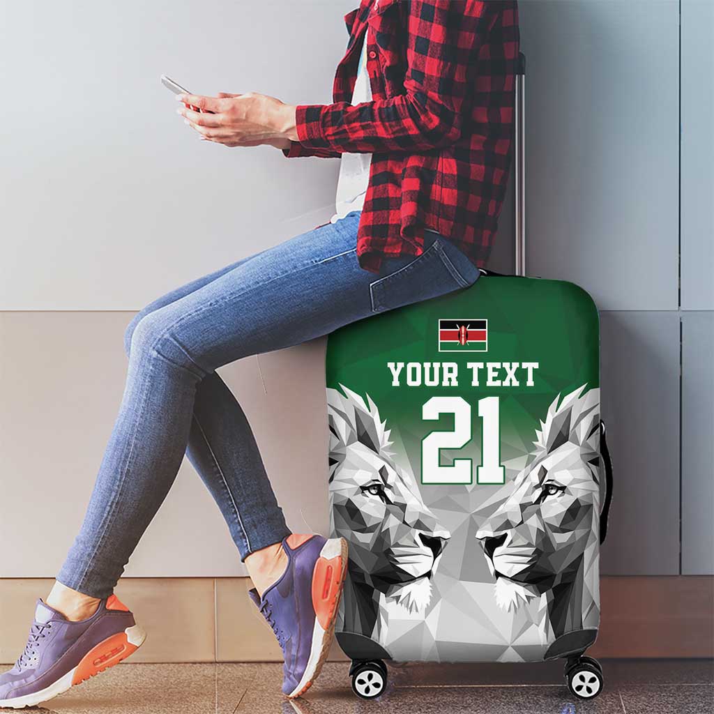 Kenya Rugby Custom Luggage Cover Green Kenyan 22-23 Motif LT9