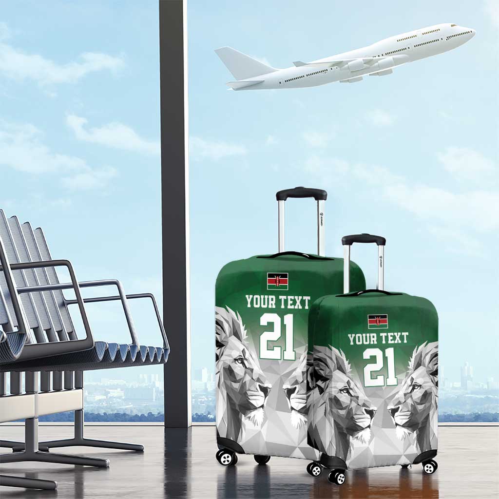 Kenya Rugby Custom Luggage Cover Green Kenyan 22-23 Motif LT9