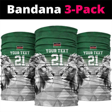 Kenya Rugby Custom Neck Gaiter Green Kenyan 22-23 Motif LT9