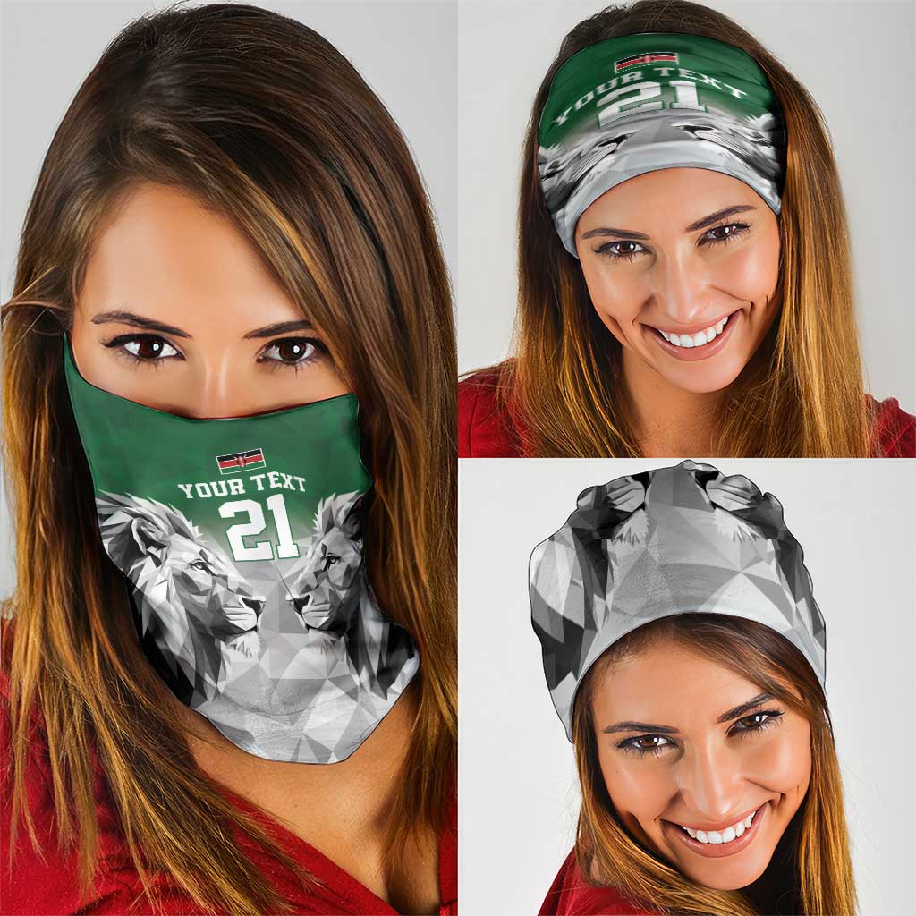 Kenya Rugby Custom Neck Gaiter Green Kenyan 22-23 Motif LT9
