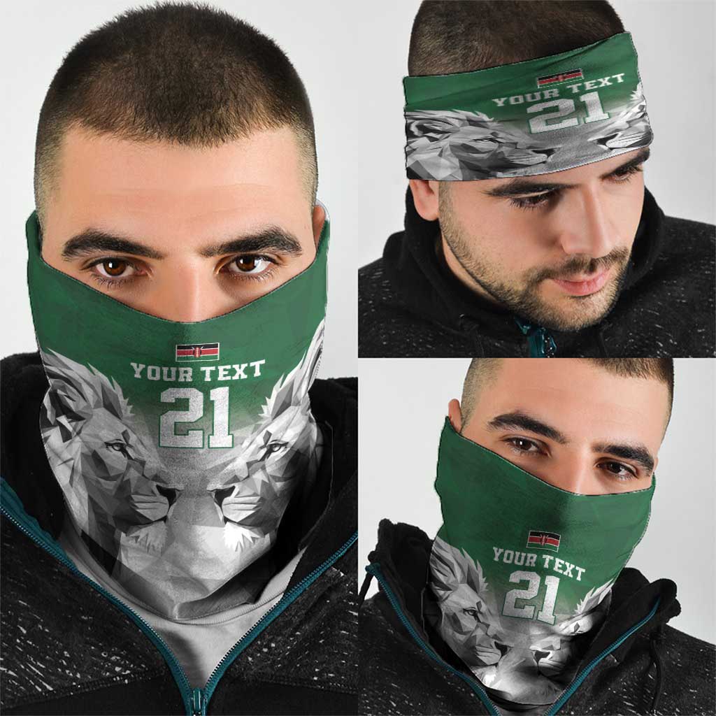 Kenya Rugby Custom Neck Gaiter Green Kenyan 22-23 Motif LT9
