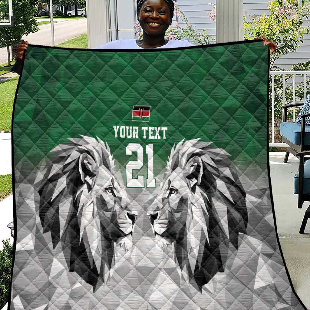 Custom Rugby Africa Kenya Quilt Green Kenyan 22-23 Motif LT9