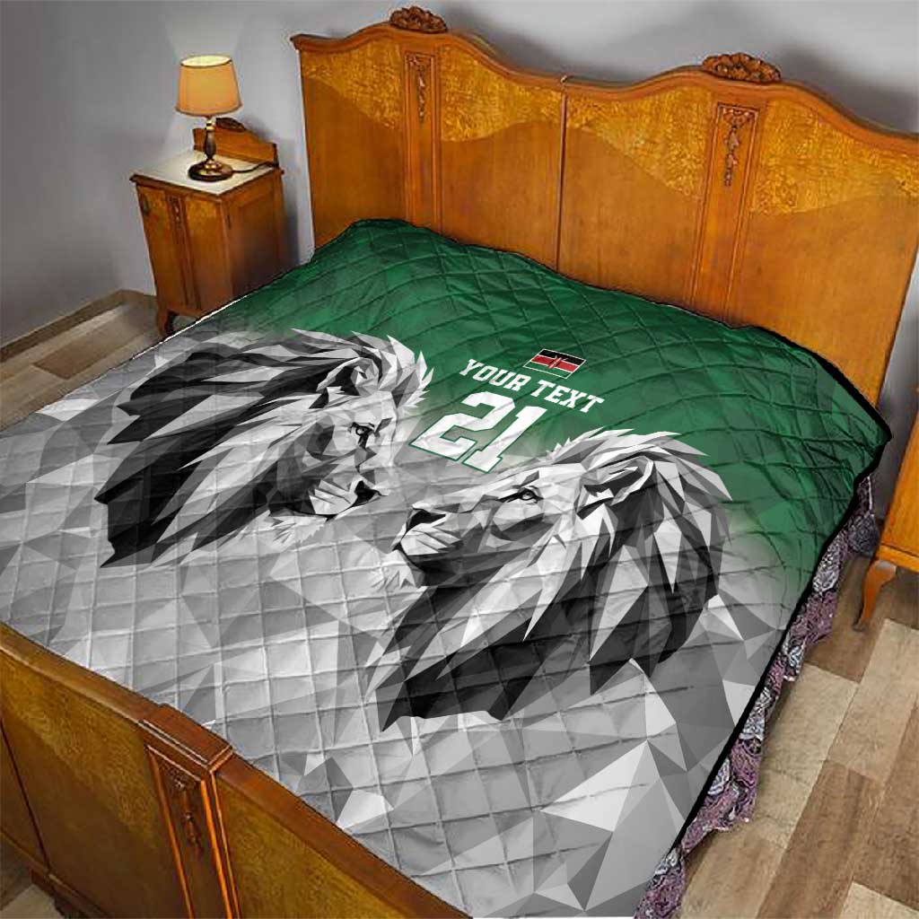 Custom Rugby Africa Kenya Quilt Green Kenyan 22-23 Motif LT9