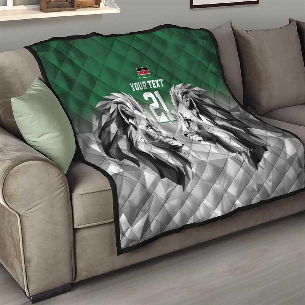 Custom Rugby Africa Kenya Quilt Green Kenyan 22-23 Motif LT9