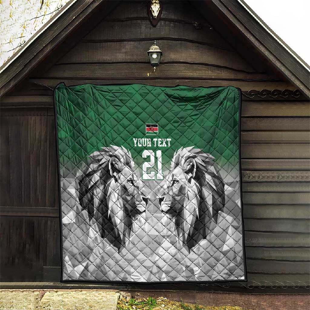 Custom Rugby Africa Kenya Quilt Green Kenyan 22-23 Motif LT9