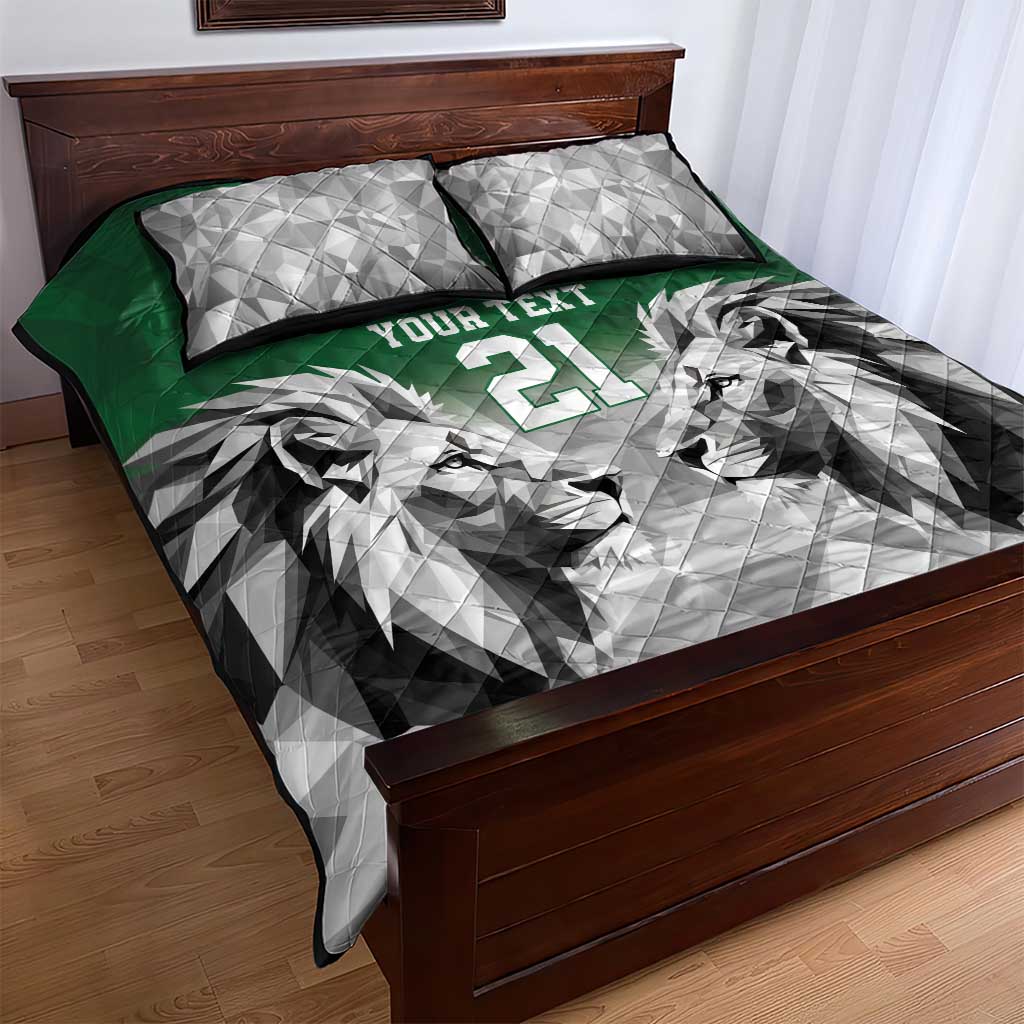 Custom Rugby Africa Kenya Quilt Bed Set Green Kenyan 22-23 Motif LT9