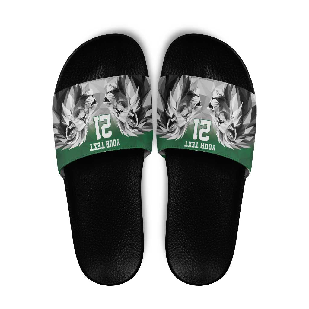 Kenya Rugby Custom Slide Sandals Green Kenyan 22-23 Motif LT9