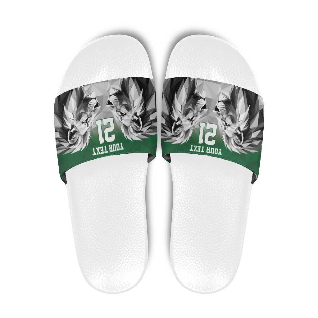 Kenya Rugby Custom Slide Sandals Green Kenyan 22-23 Motif LT9