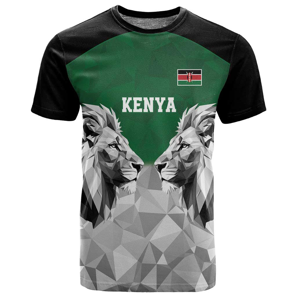 Custom Rugby Africa Kenya T shirt Green Kenyan 22-23 Motif LT9