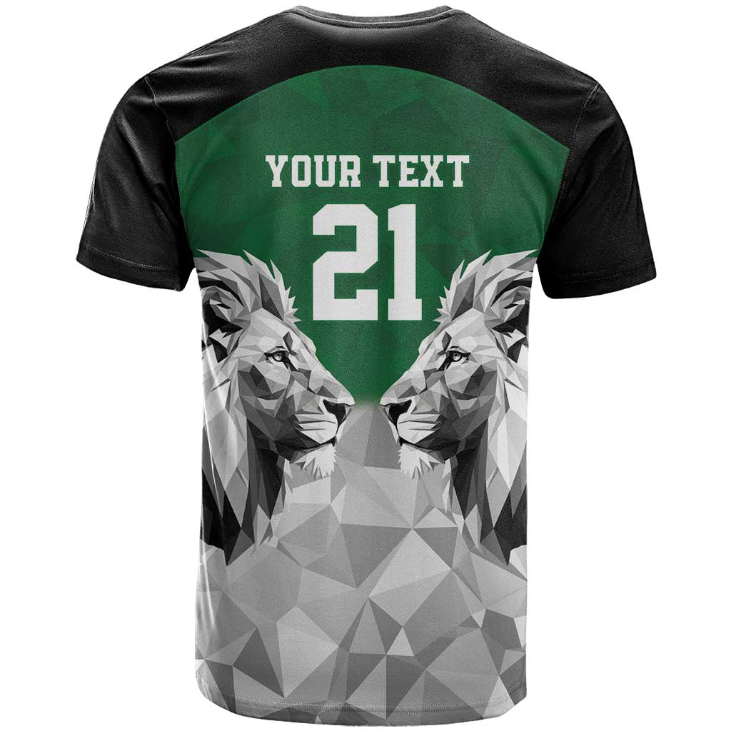 Custom Rugby Africa Kenya T shirt Green Kenyan 22-23 Motif LT9