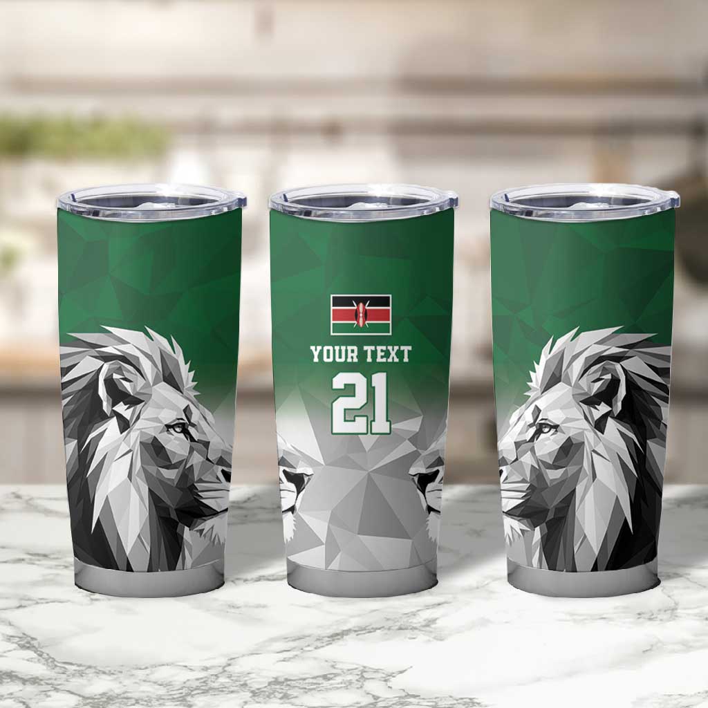 Custom Rugby Africa Kenya Tumbler Cup Green Kenyan 22-23 Motif LT9
