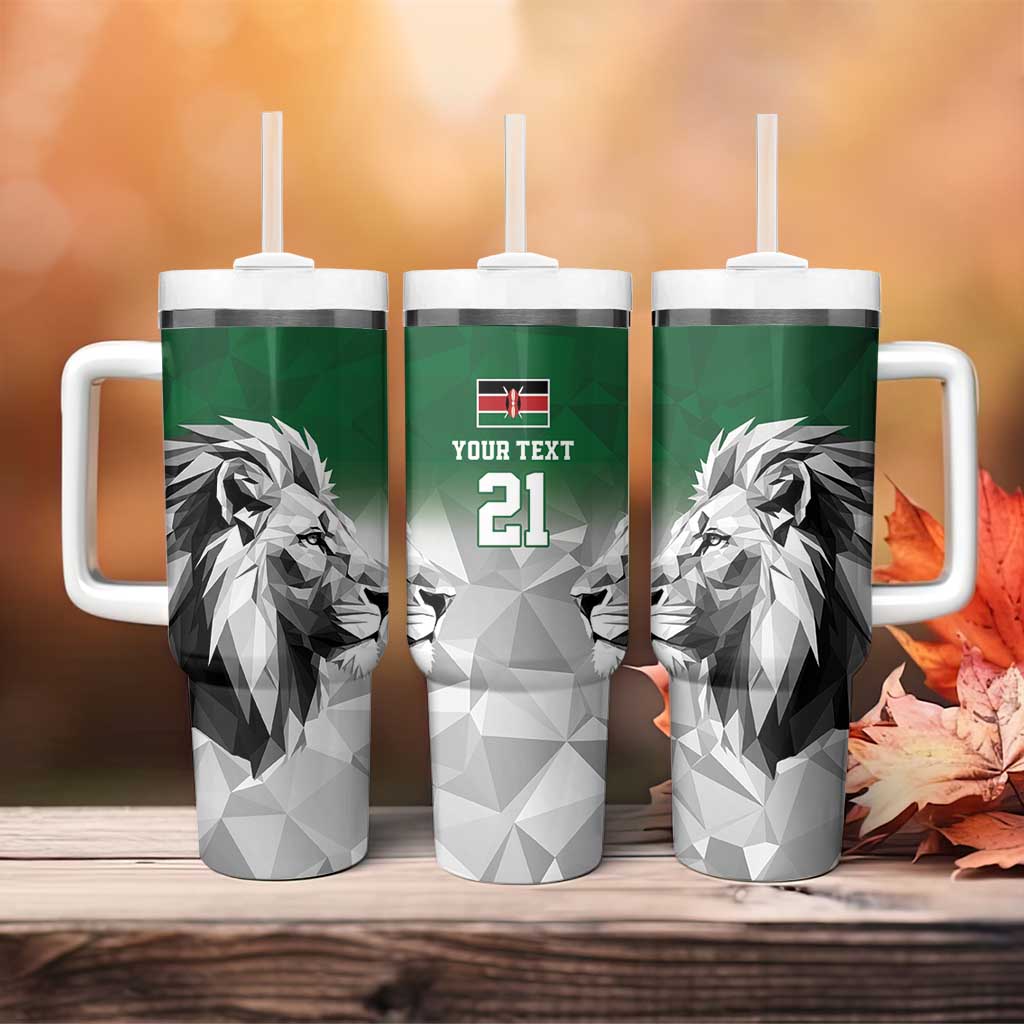 Custom Rugby Africa Kenya Tumbler With Handle Green Kenyan 22-23 Motif LT9