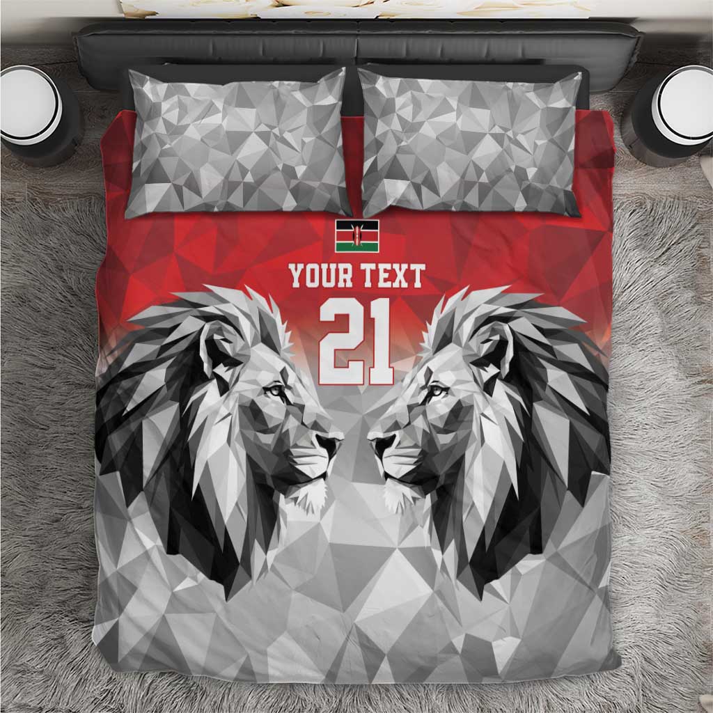 Custom Rugby Africa Kenya Bedding Set Red Kenyan 22-23 Motif LT9