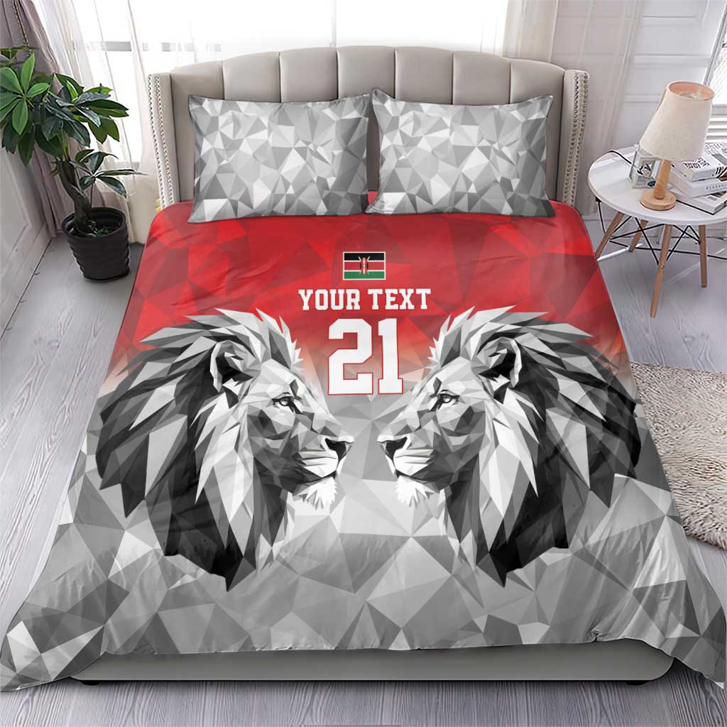 Custom Rugby Africa Kenya Bedding Set Red Kenyan 22-23 Motif LT9