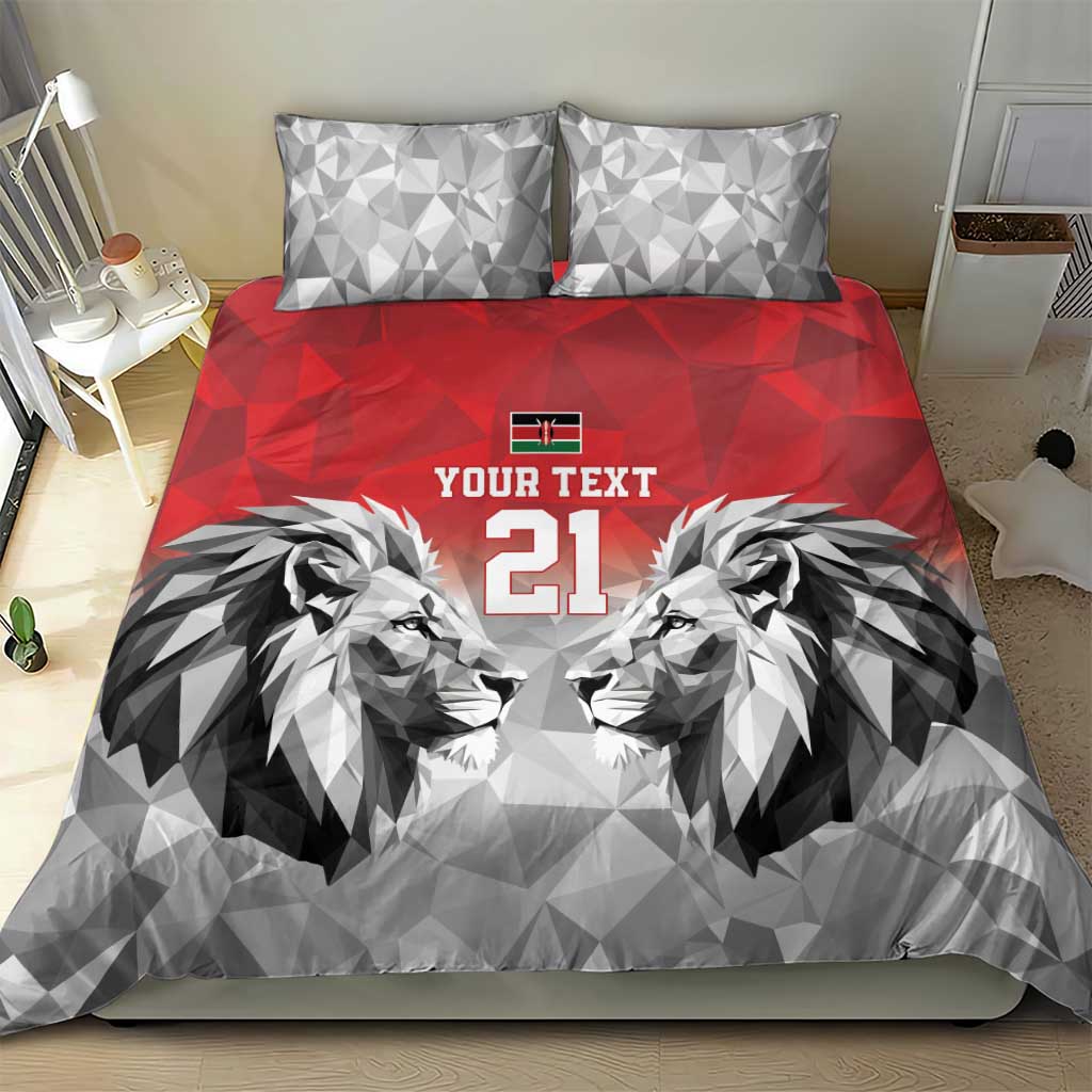 Custom Rugby Africa Kenya Bedding Set Red Kenyan 22-23 Motif LT9