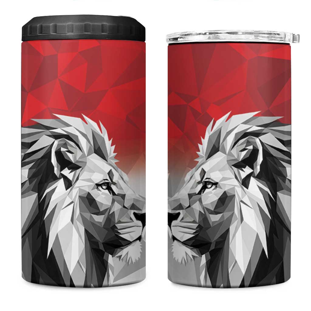 Custom Rugby Africa Kenya 4 in 1 Can Cooler Tumbler Red Kenyan 22-23 Motif LT9