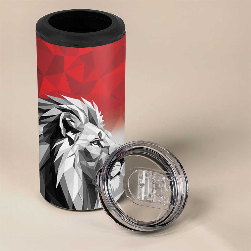 Custom Rugby Africa Kenya 4 in 1 Can Cooler Tumbler Red Kenyan 22-23 Motif LT9