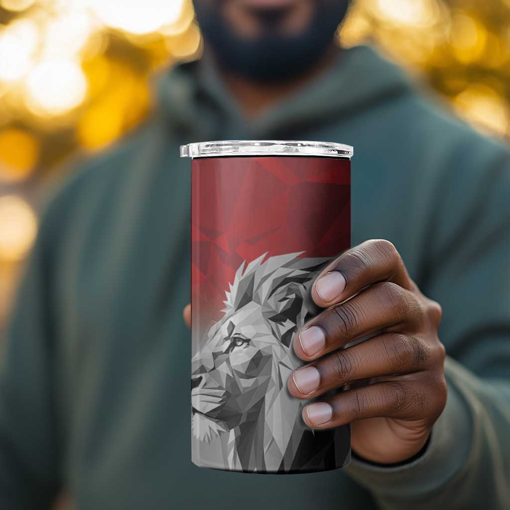 Custom Rugby Africa Kenya 4 in 1 Can Cooler Tumbler Red Kenyan 22-23 Motif LT9