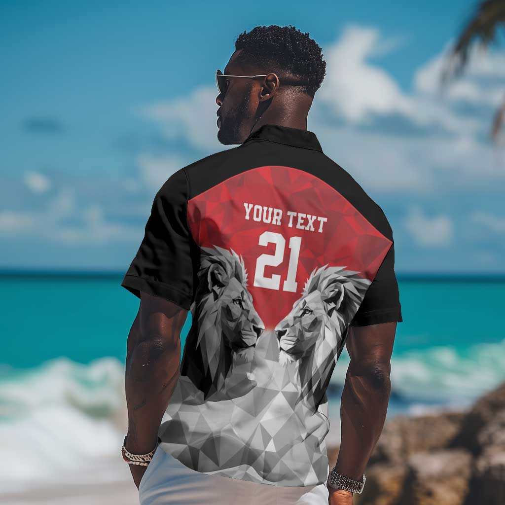 Custom Rugby Africa Kenya Hawaiian Shirt Red Kenyan 22-23 Motif LT9