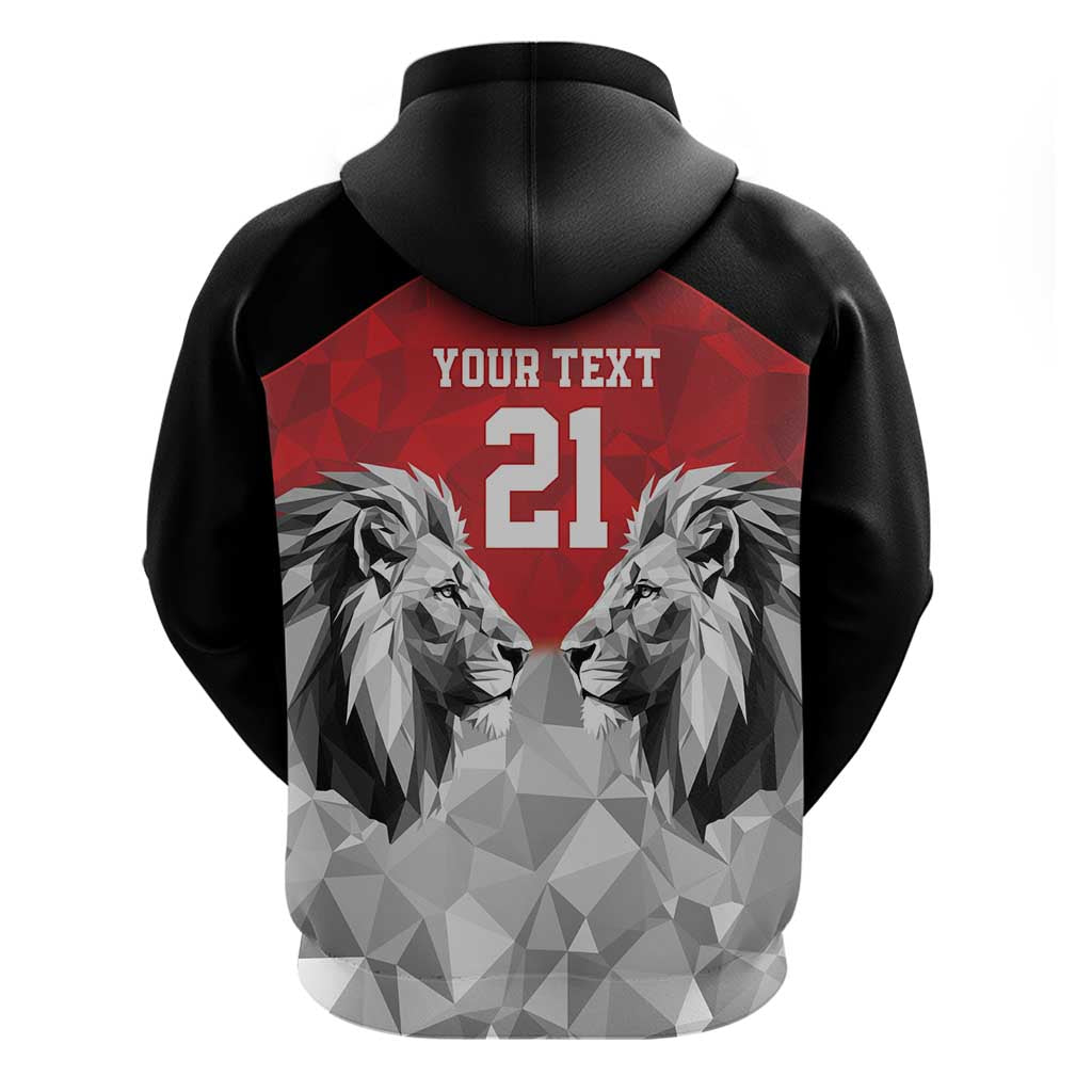 Kenya Rugby Custom Hoodie Red Kenyan 22-23 Motif LT9