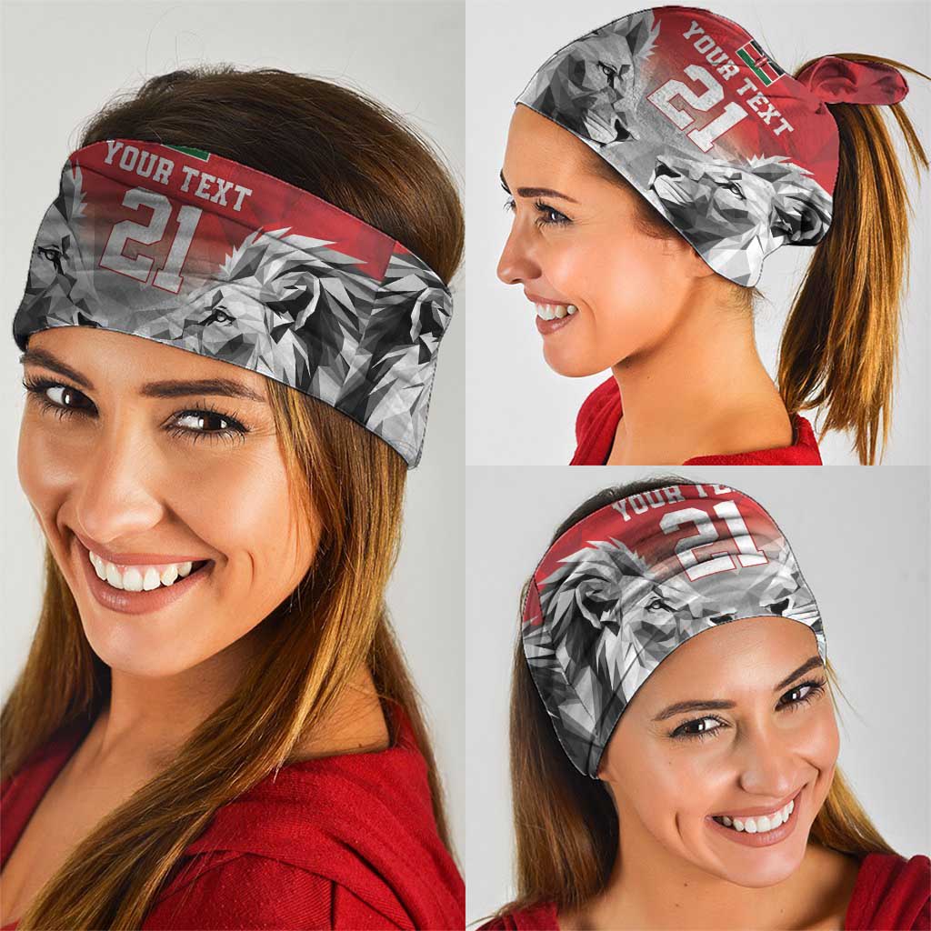 Kenya Rugby Custom Neck Gaiter Red Kenyan 22-23 Motif LT9