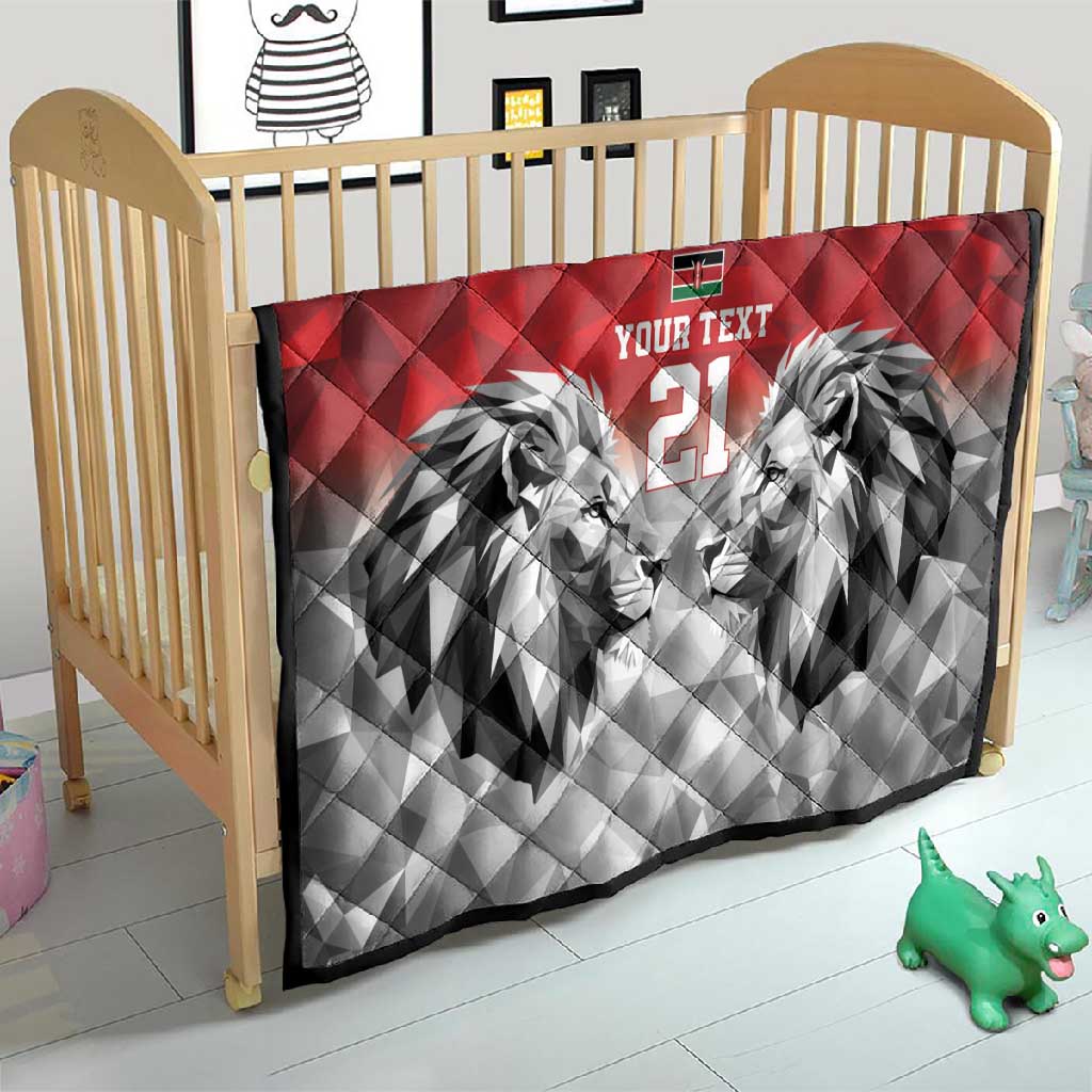 Custom Rugby Africa Kenya Quilt Red Kenyan 22-23 Motif LT9