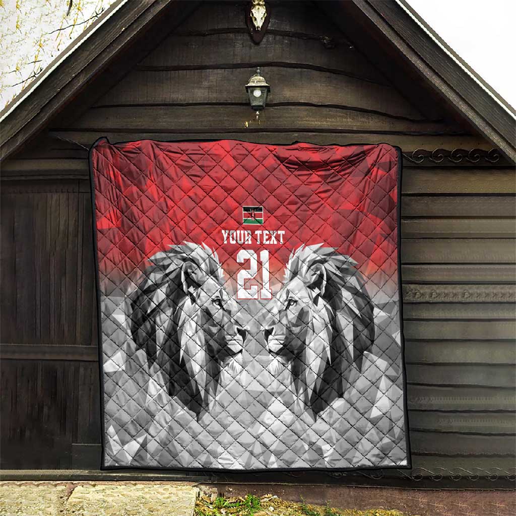 Custom Rugby Africa Kenya Quilt Red Kenyan 22-23 Motif LT9