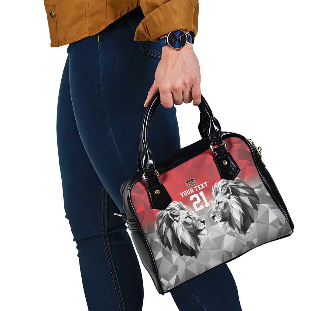 Kenya Rugby Custom Shoulder Handbag Red Kenyan 22-23 Motif LT9