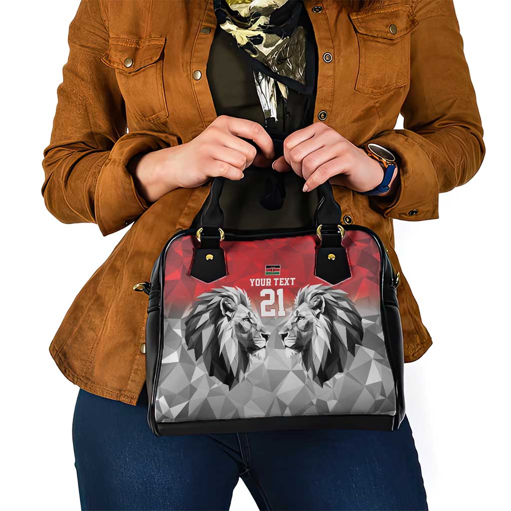 Kenya Rugby Custom Shoulder Handbag Red Kenyan 22-23 Motif LT9