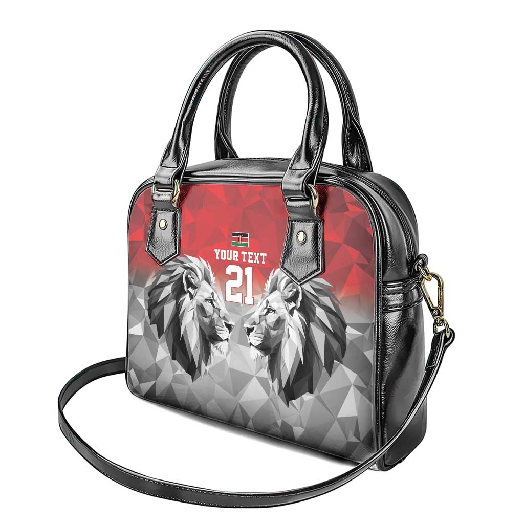 Kenya Rugby Custom Shoulder Handbag Red Kenyan 22-23 Motif LT9