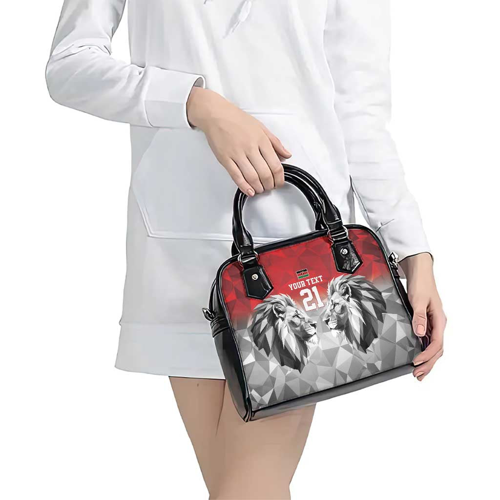 Kenya Rugby Custom Shoulder Handbag Red Kenyan 22-23 Motif LT9