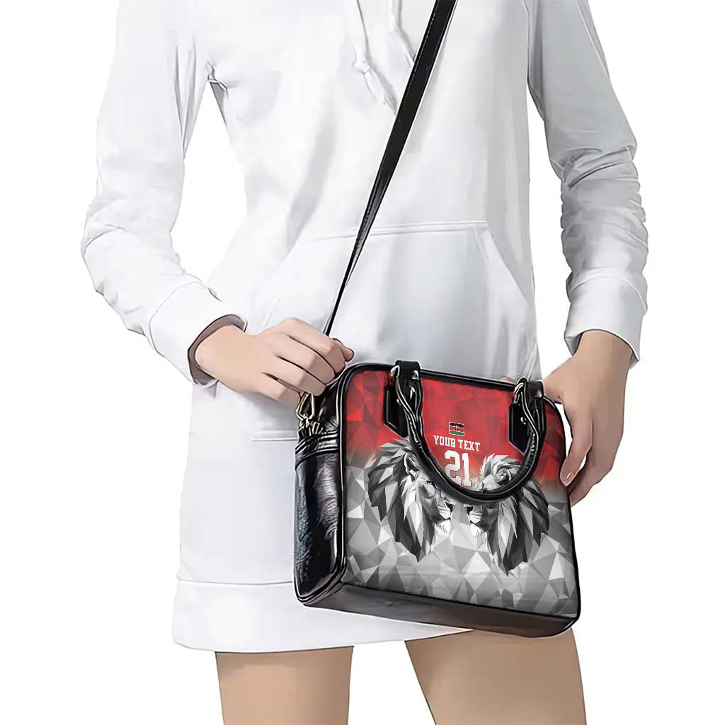 Kenya Rugby Custom Shoulder Handbag Red Kenyan 22-23 Motif LT9
