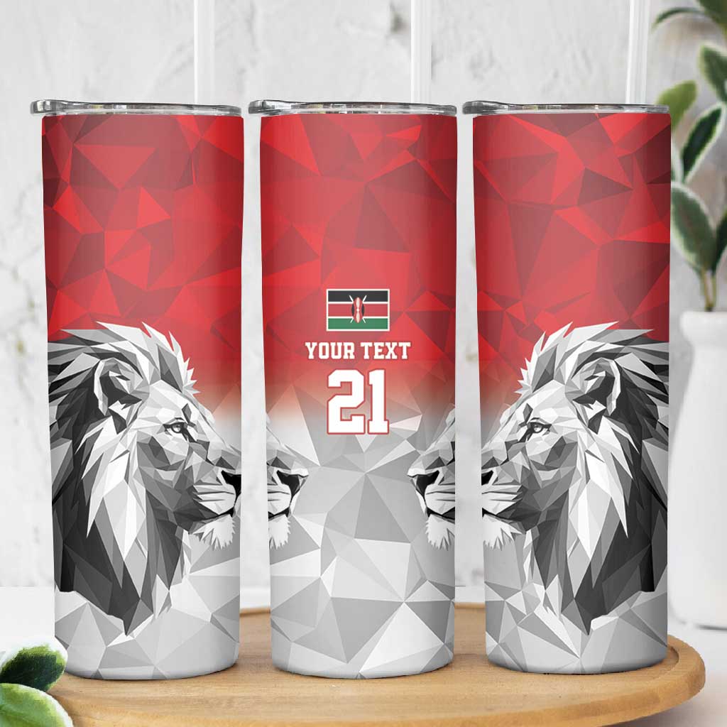 Custom Rugby Africa Kenya Skinny Tumbler Red Kenyan 22-23 Motif LT9