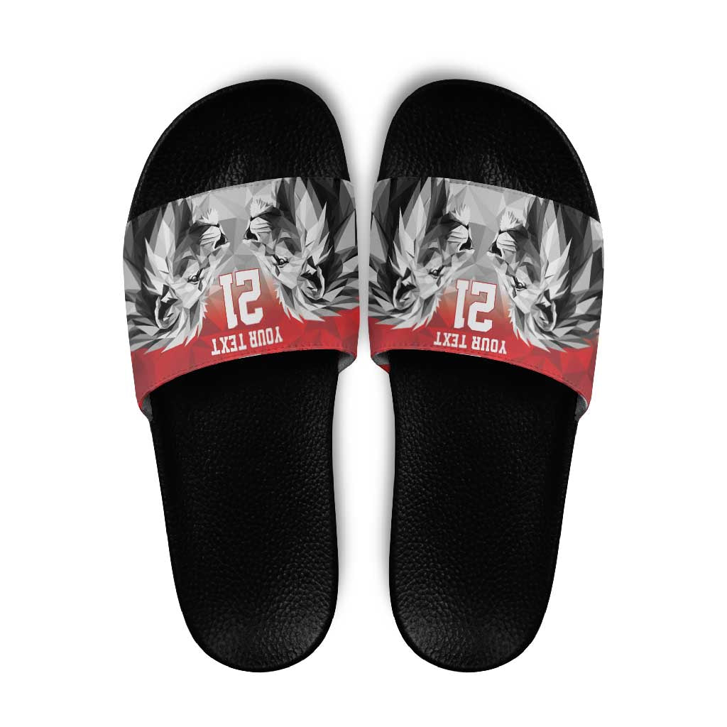 Kenya Rugby Custom Slide Sandals Red Kenyan 22-23 Motif LT9