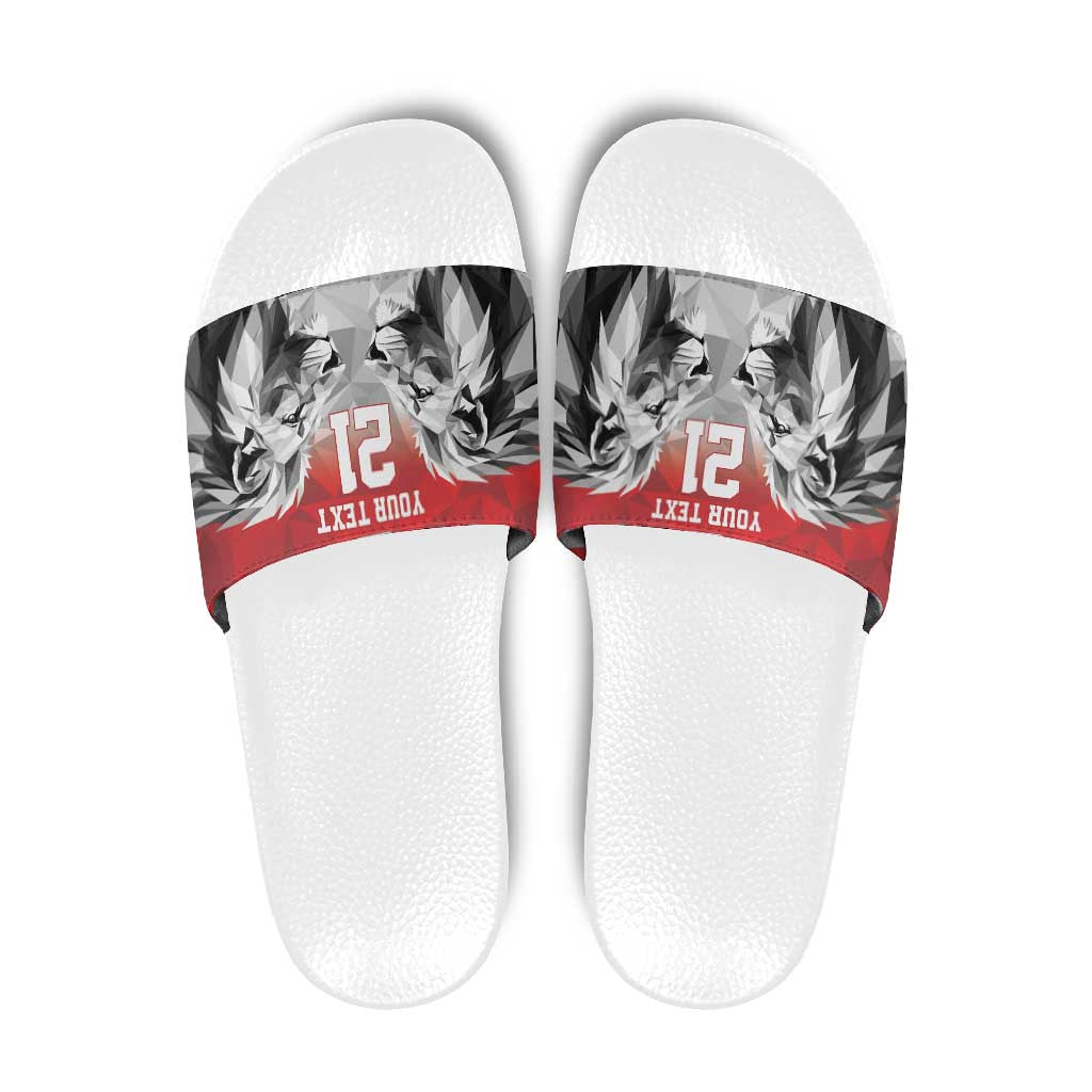 Kenya Rugby Custom Slide Sandals Red Kenyan 22-23 Motif LT9