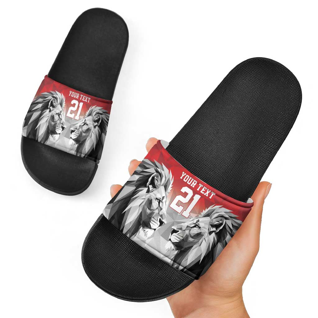 Kenya Rugby Custom Slide Sandals Red Kenyan 22-23 Motif LT9