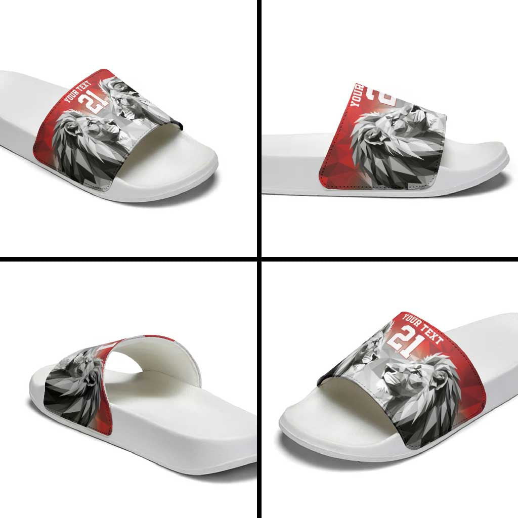 Kenya Rugby Custom Slide Sandals Red Kenyan 22-23 Motif LT9