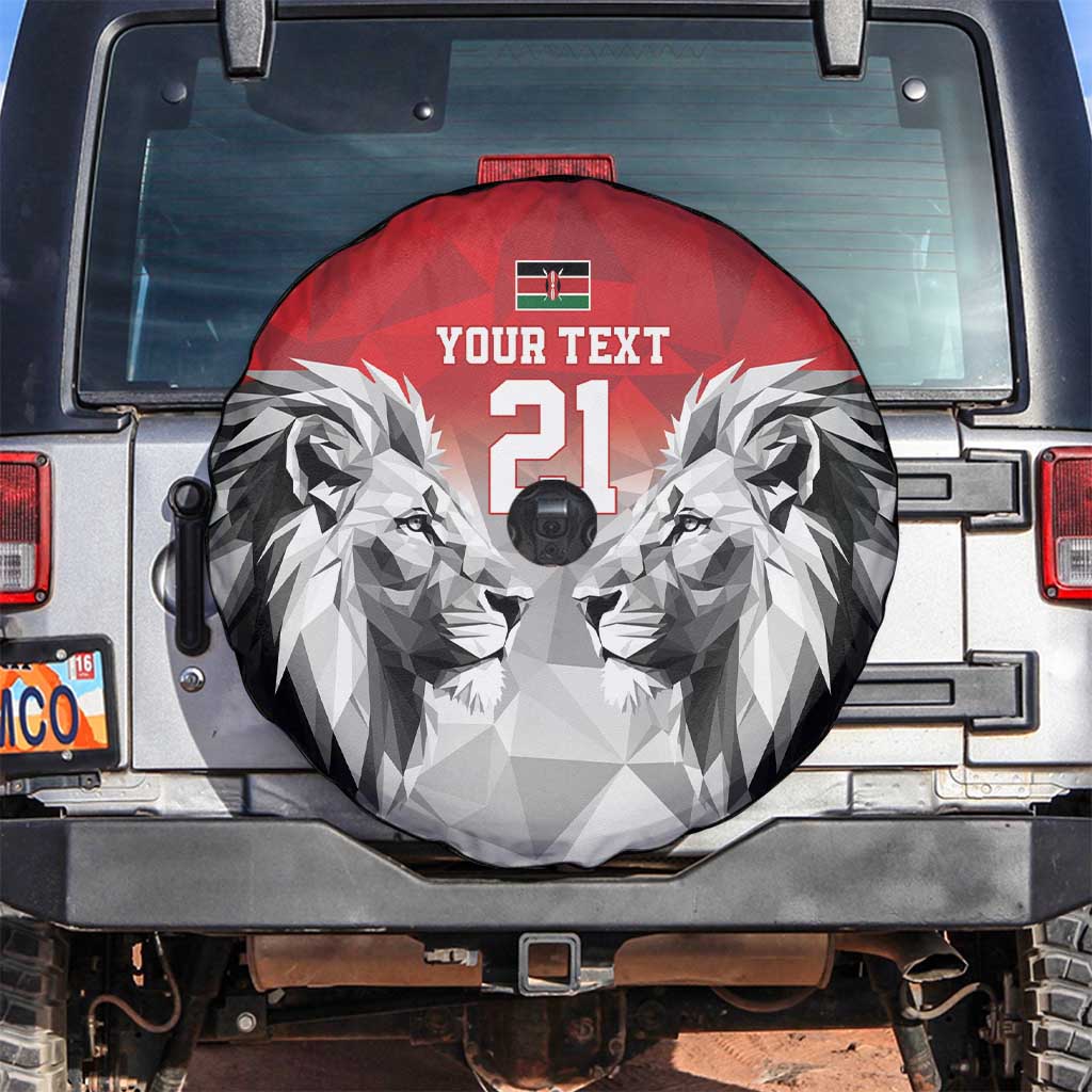 Kenya Rugby Custom Spare Tire Cover Red Kenyan 22-23 Motif LT9