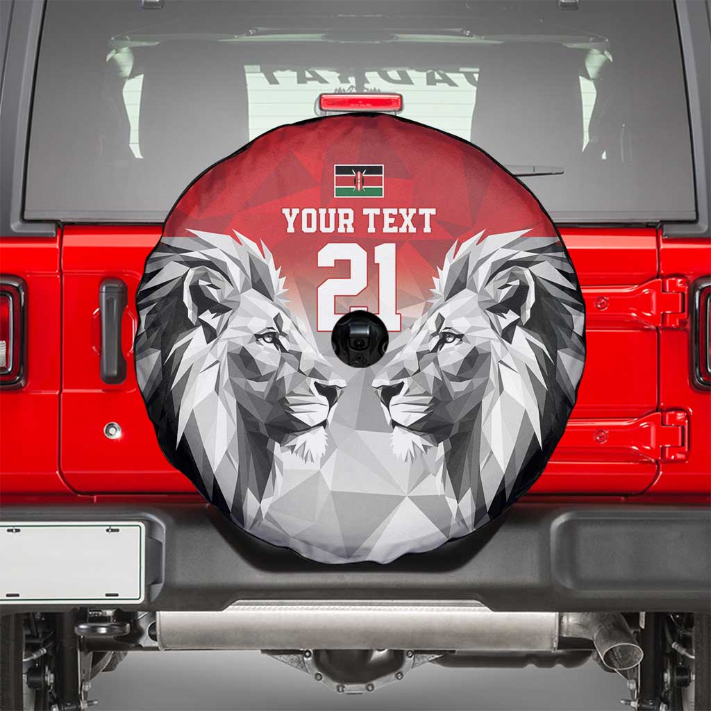 Kenya Rugby Custom Spare Tire Cover Red Kenyan 22-23 Motif LT9