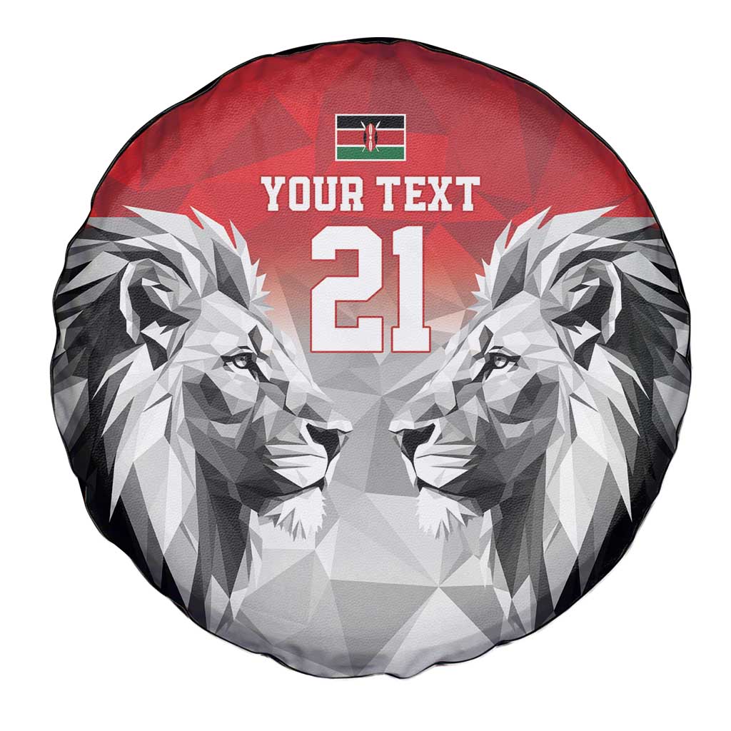 Kenya Rugby Custom Spare Tire Cover Red Kenyan 22-23 Motif LT9