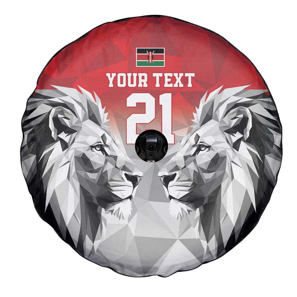 Kenya Rugby Custom Spare Tire Cover Red Kenyan 22-23 Motif LT9