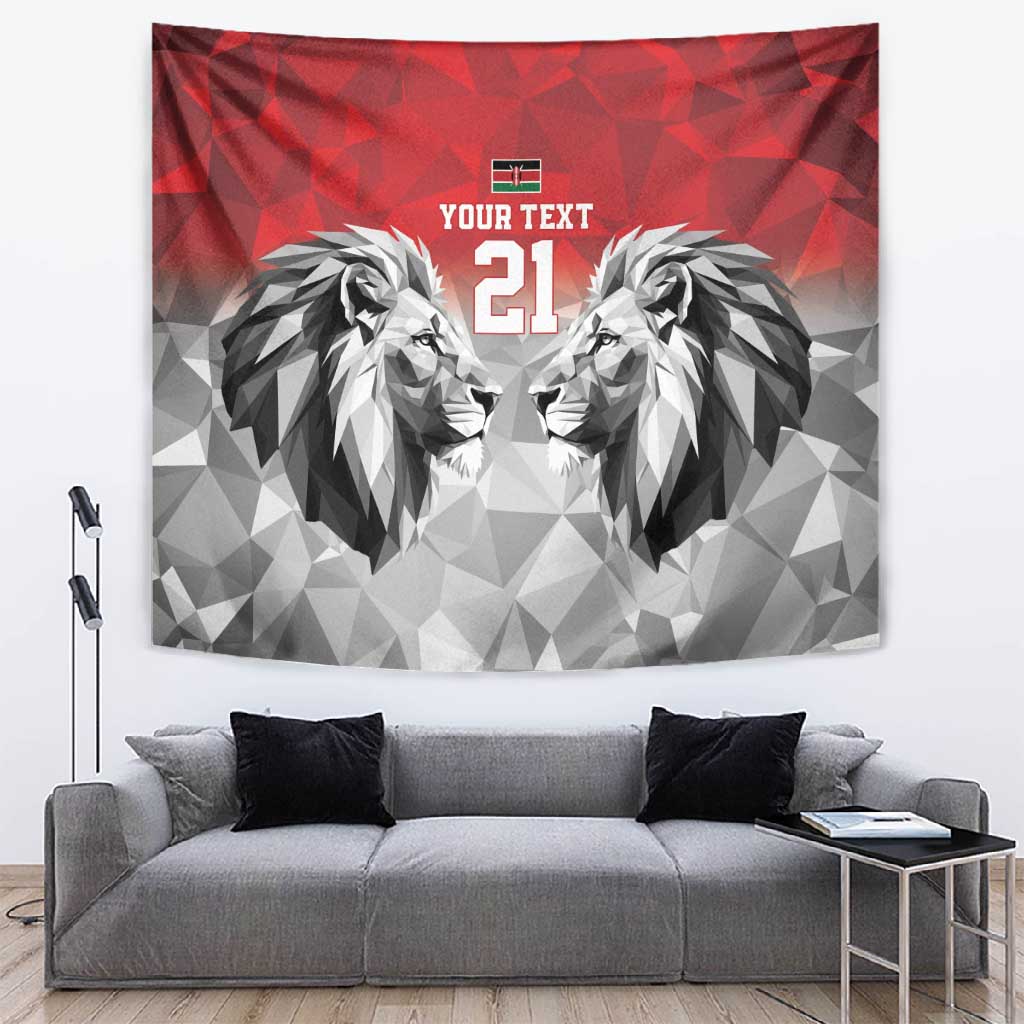 Custom Rugby Africa Kenya Tapestry Red Kenyan 22-23 Motif LT9