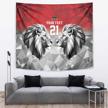 Custom Rugby Africa Kenya Tapestry Red Kenyan 22-23 Motif LT9