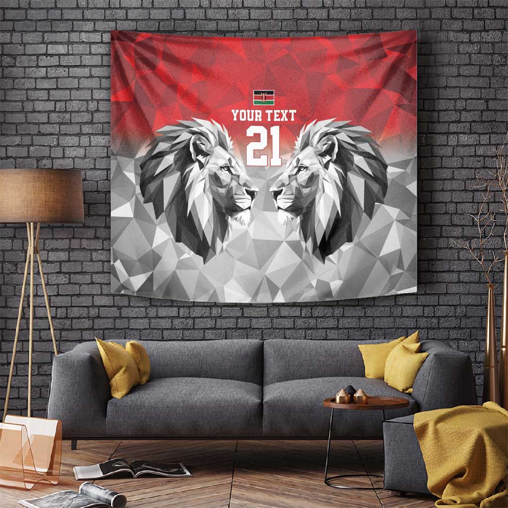 Custom Rugby Africa Kenya Tapestry Red Kenyan 22-23 Motif LT9