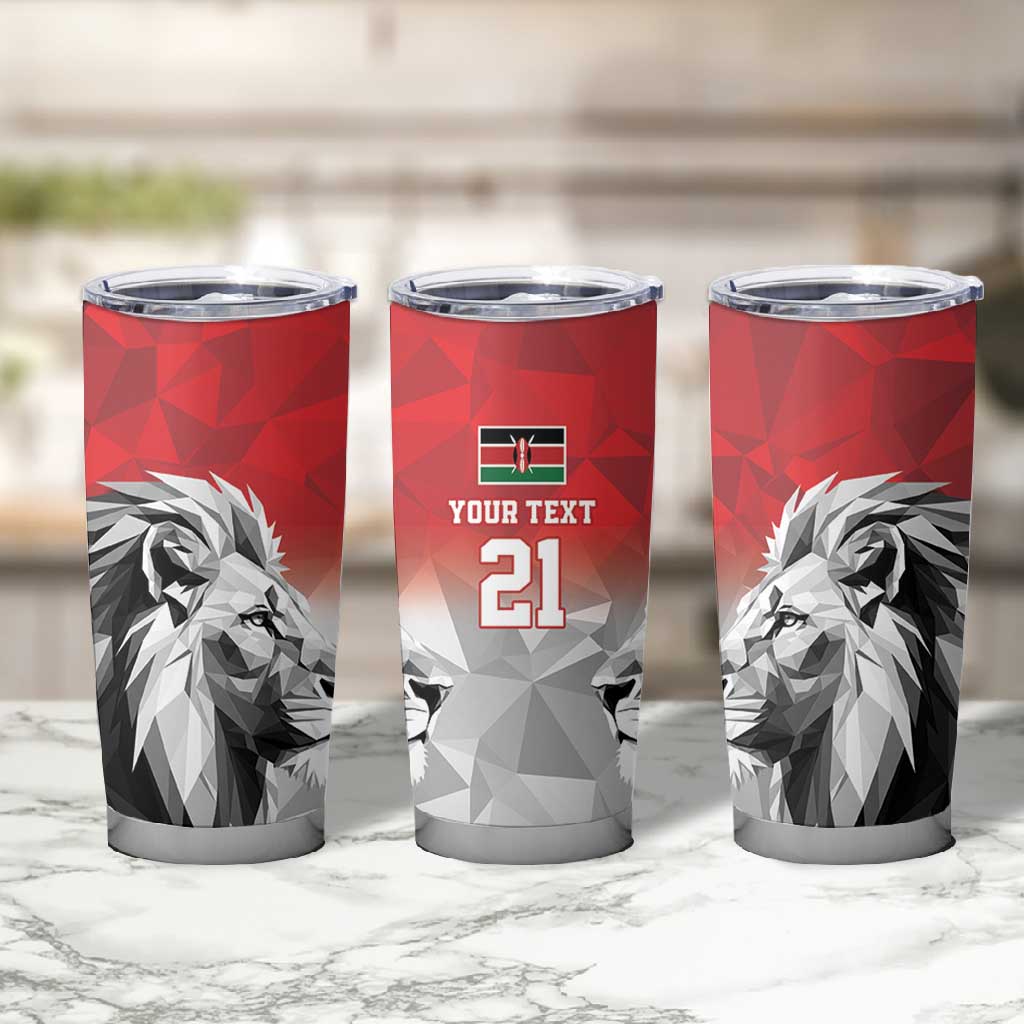 Custom Rugby Africa Kenya Tumbler Cup Red Kenyan 22-23 Motif LT9